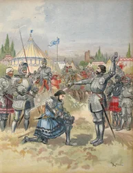 Bayard som riddar Francis I, illustration från 